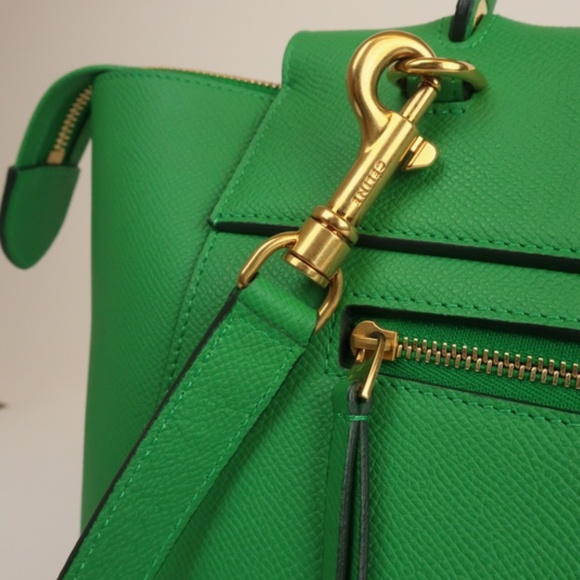 Celine Mini Belt Bag Green Grained Calfskin - Picture 5 of 8